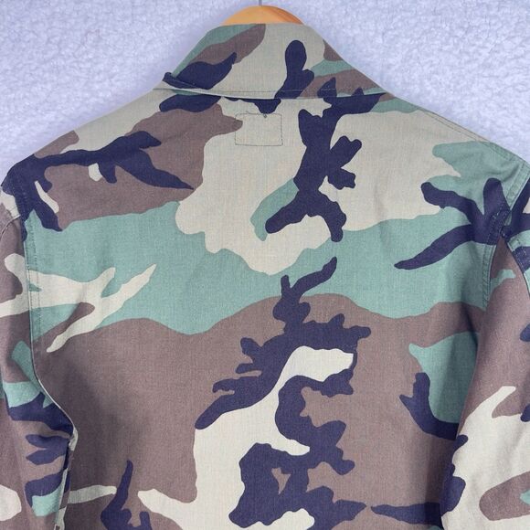 USMC Military Camouflage Jacket Men’s Small Woodland Camo Twill BDU Combat Field - Picture 10 of 14